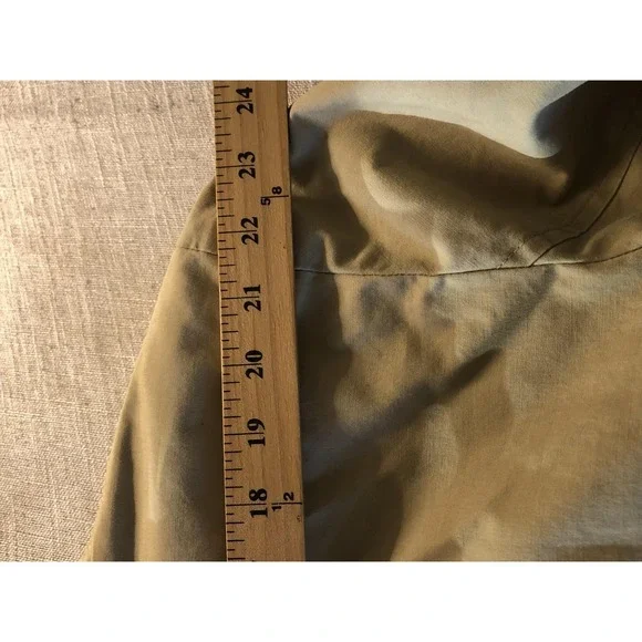 LL Bean Blazer Mens 52 Tall Khaki Cotton Sport Coat Elbow Patches Patch Pockets